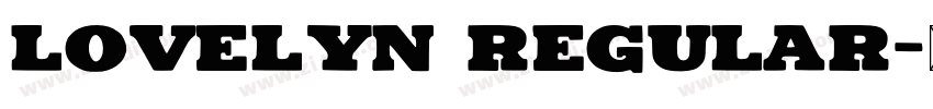 Lovelyn Regular字体转换